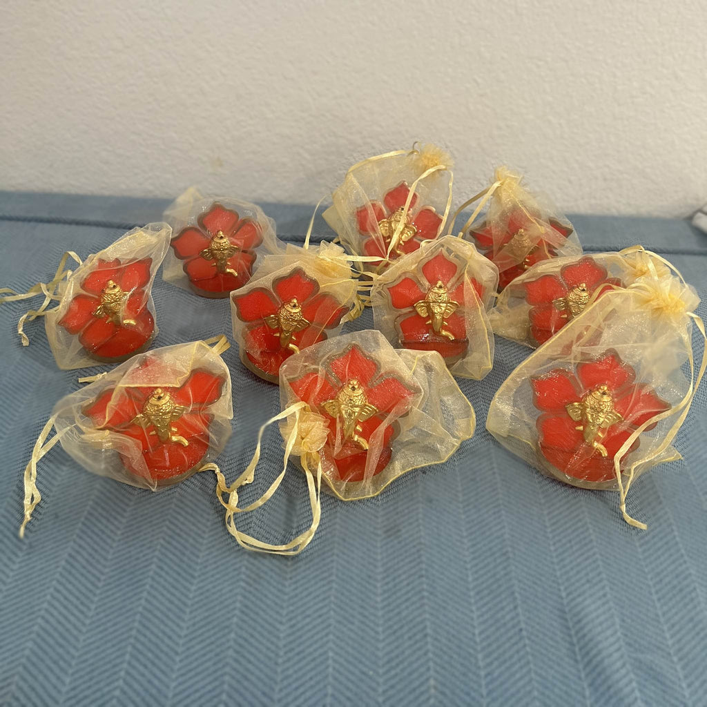 Ganesha Car Dashboard Idol Set of 10 - Return Gifts in Potli Bags