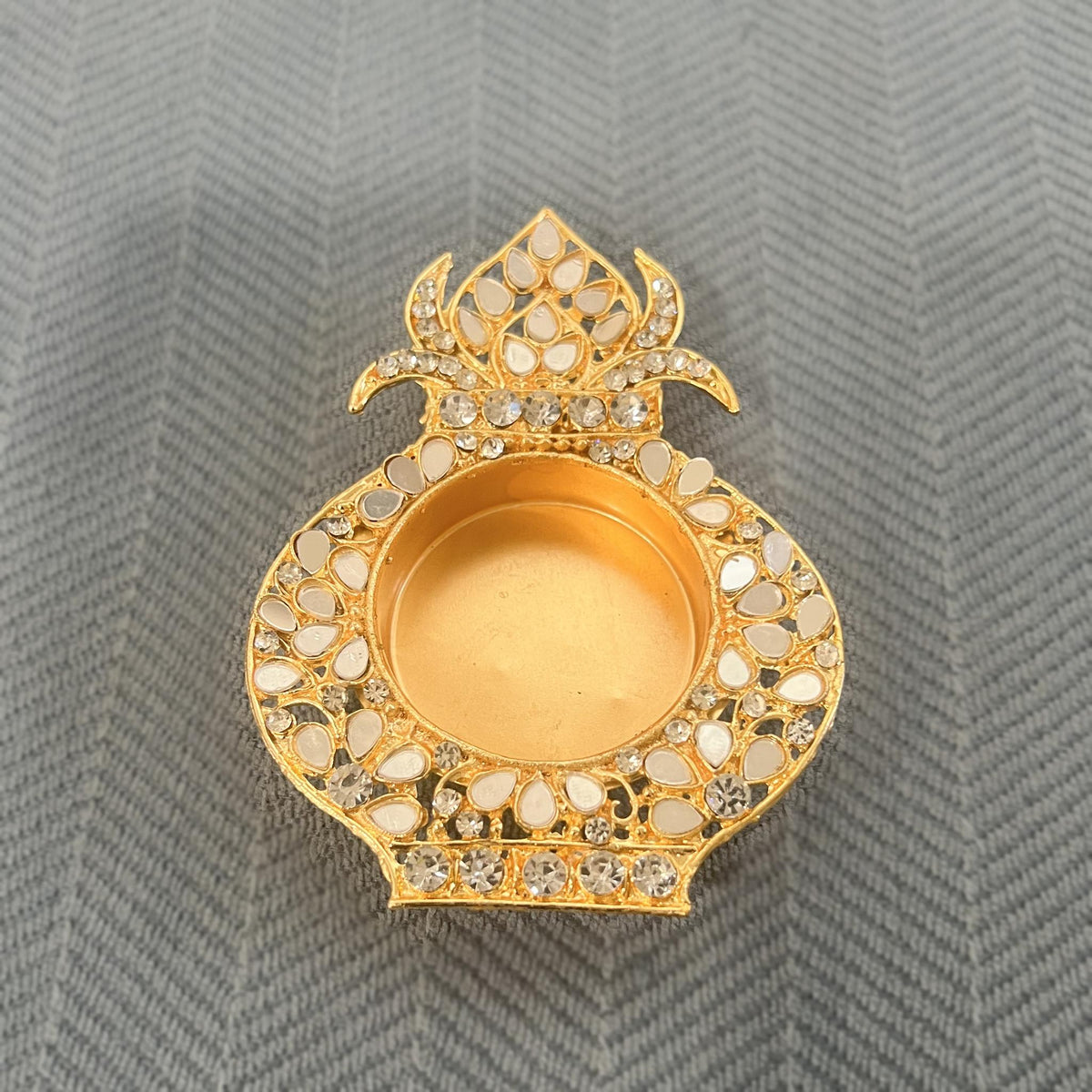 Mirror Diya Set of 10 - Gold Sunflower, Paisley, Kalash or Deep