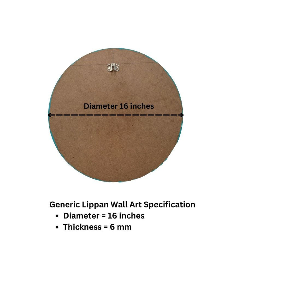 16-Inch Lippan Wall Art - Dot Mandala Mud & Mirror, 5 Colours