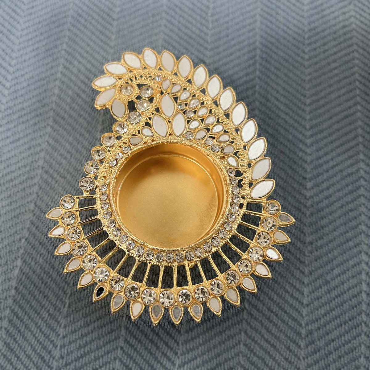 Mirror Diya Set of 10 - Gold Sunflower, Paisley, Kalash or Deep