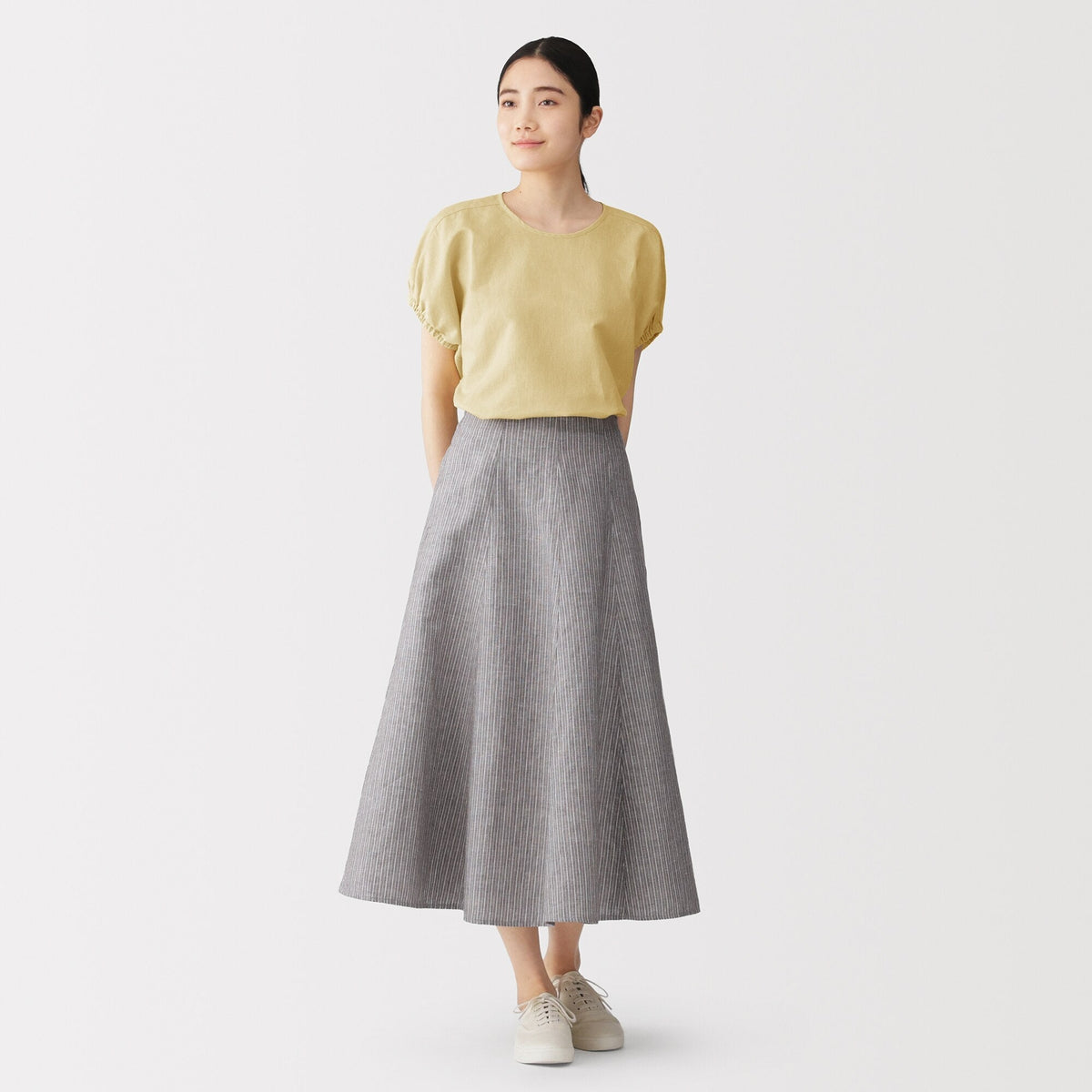 Hemp Cotton Gather Sleeve Blouse