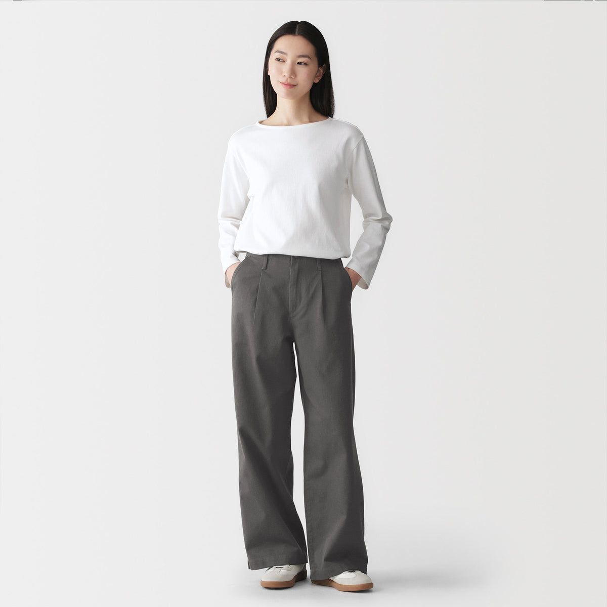 Chino Darted Wide Pants