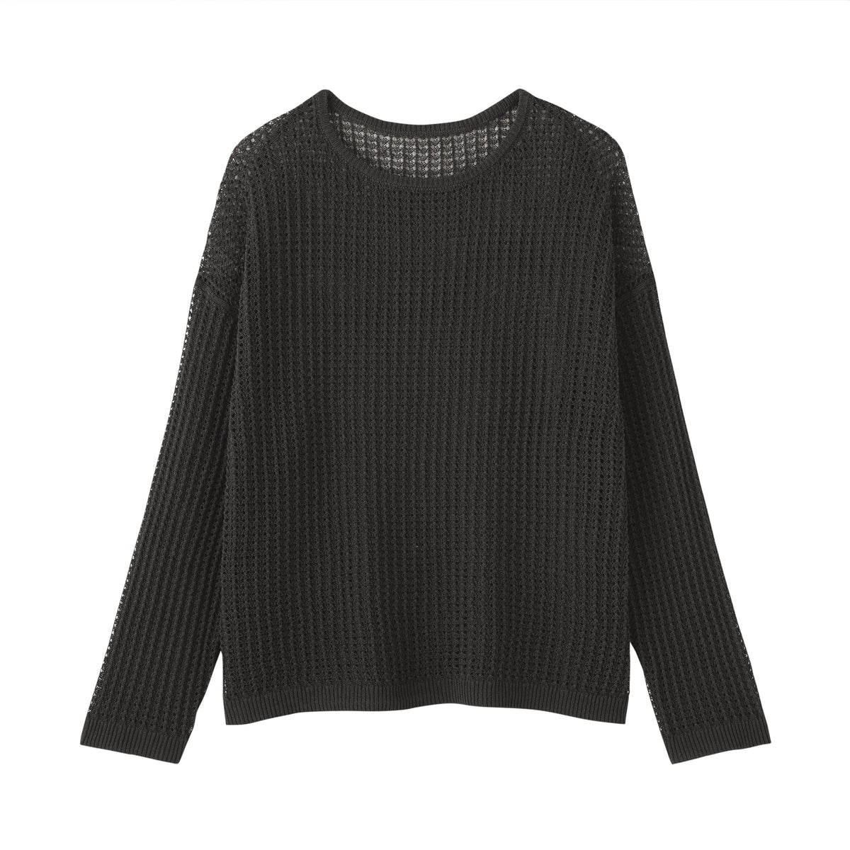 Linen Blend Mesh Wide Sweater