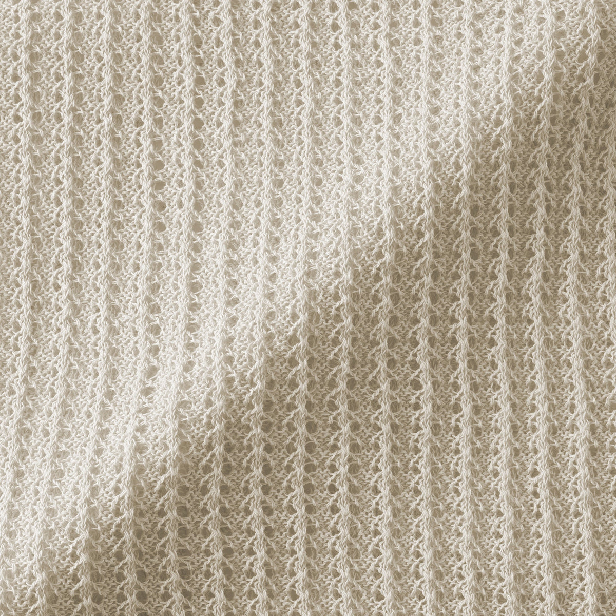 Linen Blend Mesh V-Neck Cardigan