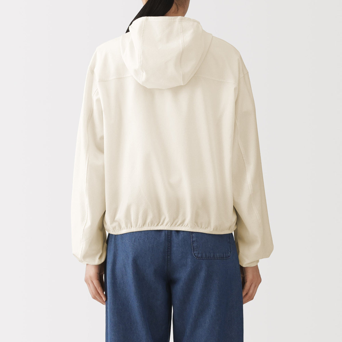 Breathable Seersucker Zip Hoodie