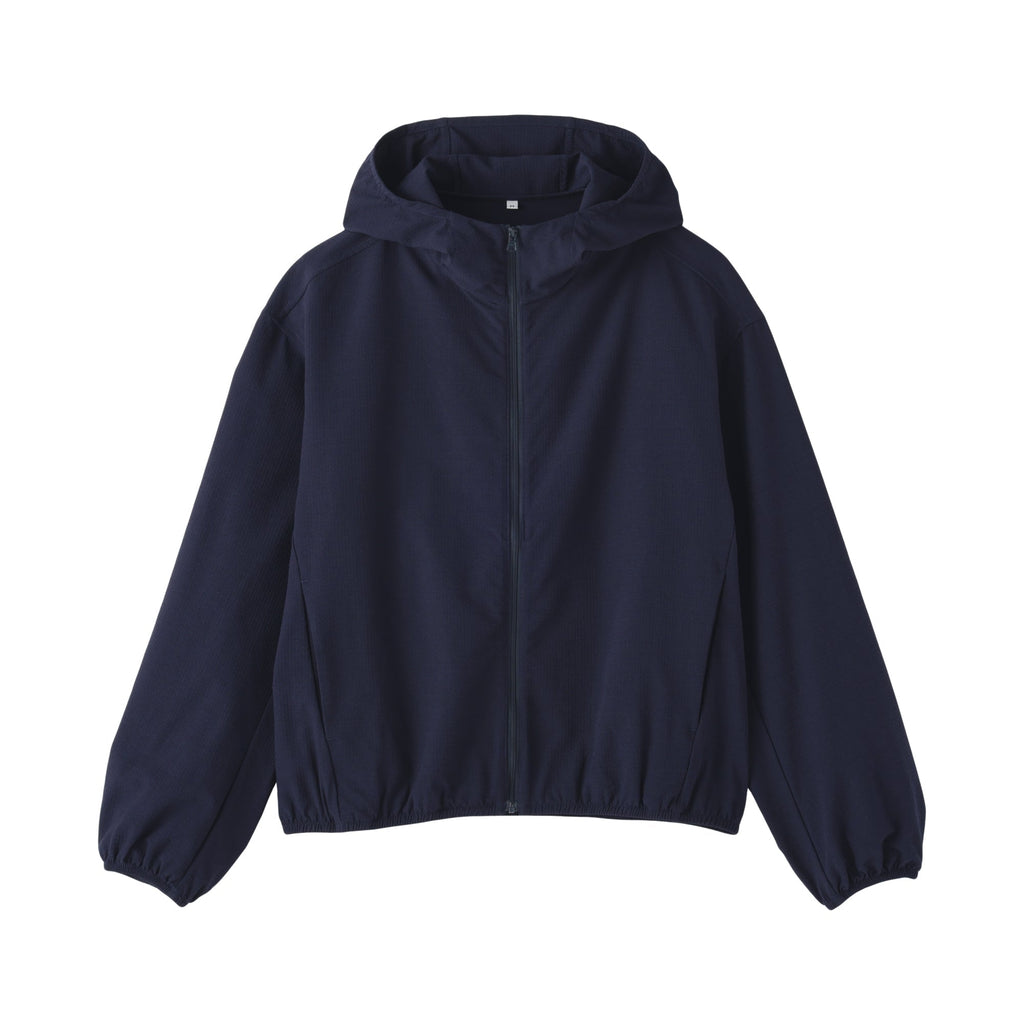 Breathable Seersucker Zip Hoodie