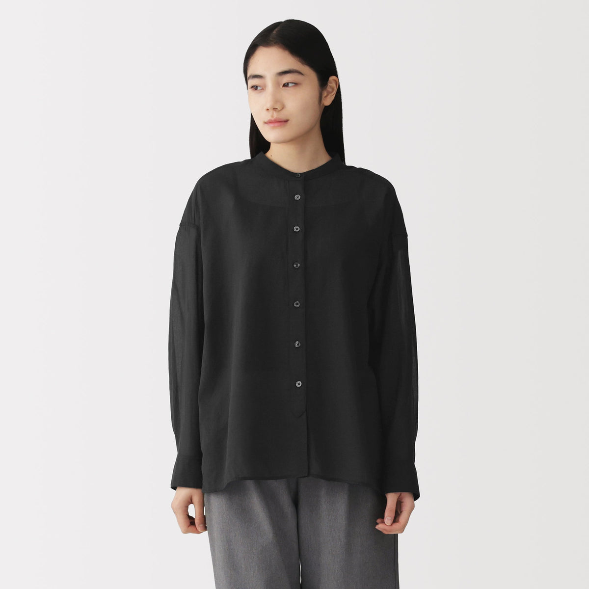 High-Twist Cotton Sheer Shirt