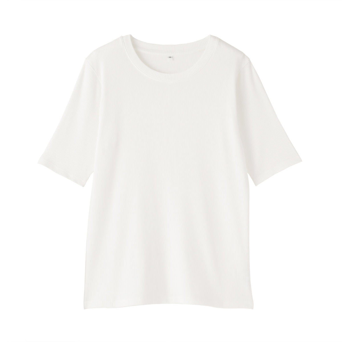 Lyocell Blend Rib Half Sleeve T-Shirt