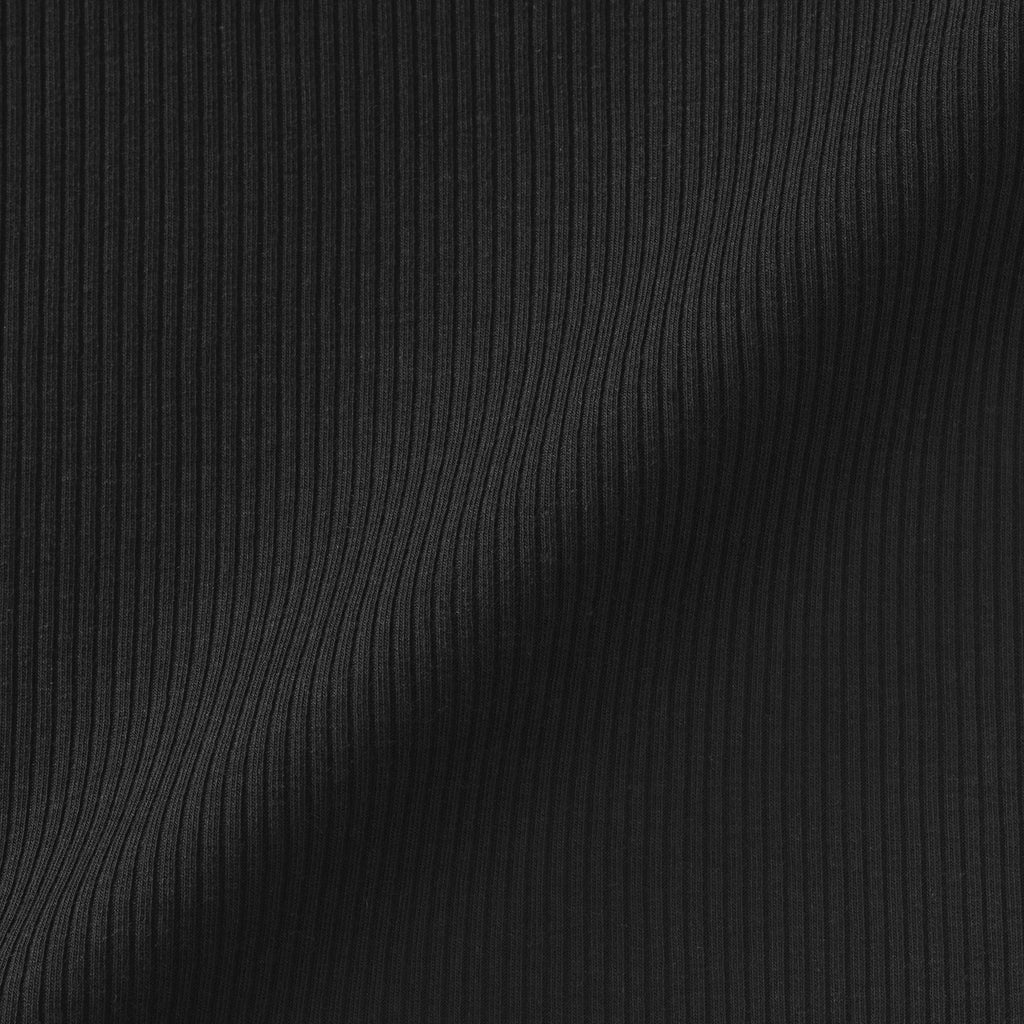 Lyocell Blend Rib Half Sleeve T-Shirt
