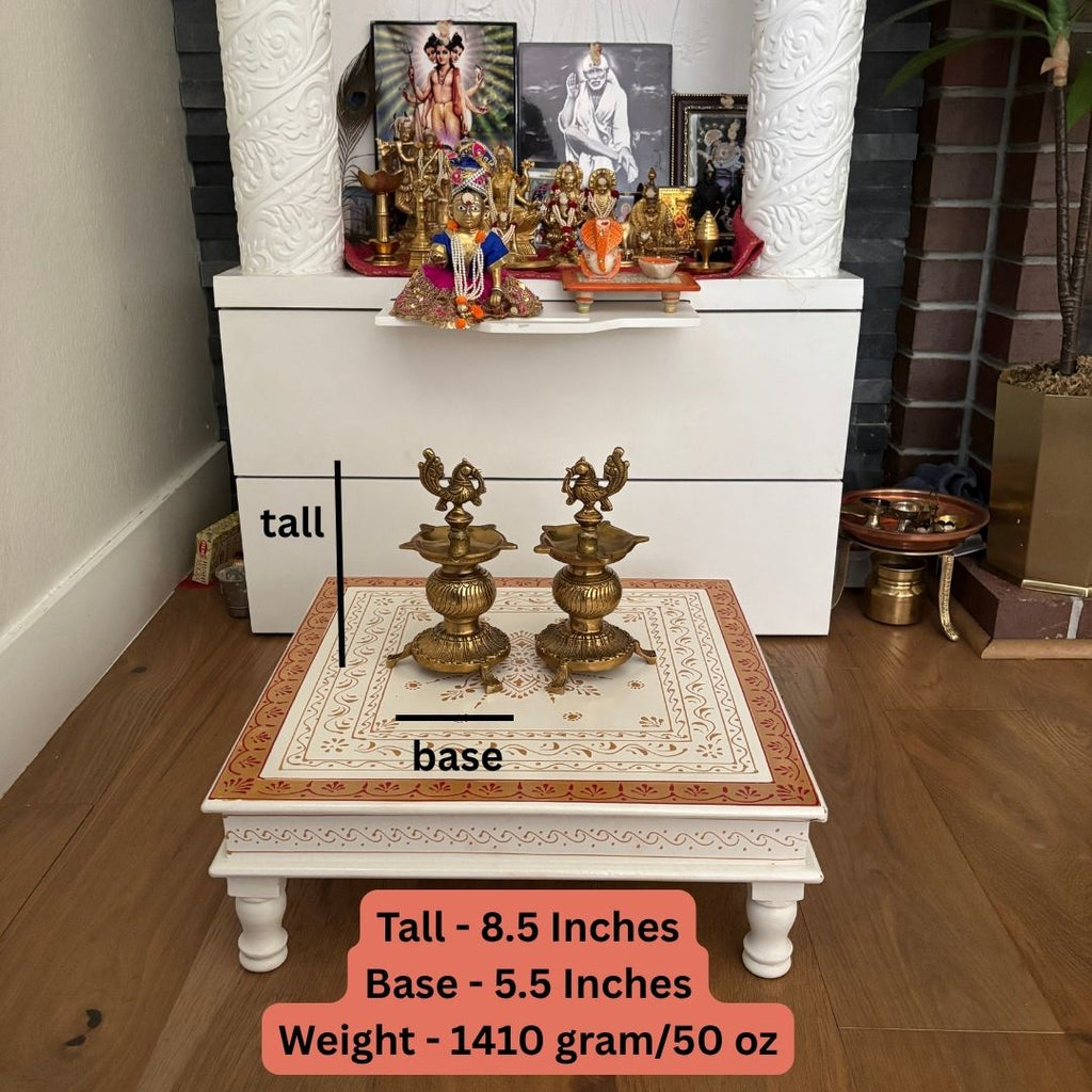 Annam Bird Brass Diya - 8.5in Kuthu Vilakku Oil Lamp