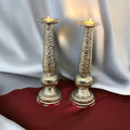 12-Inches Candle Holder Set | Antique Silver