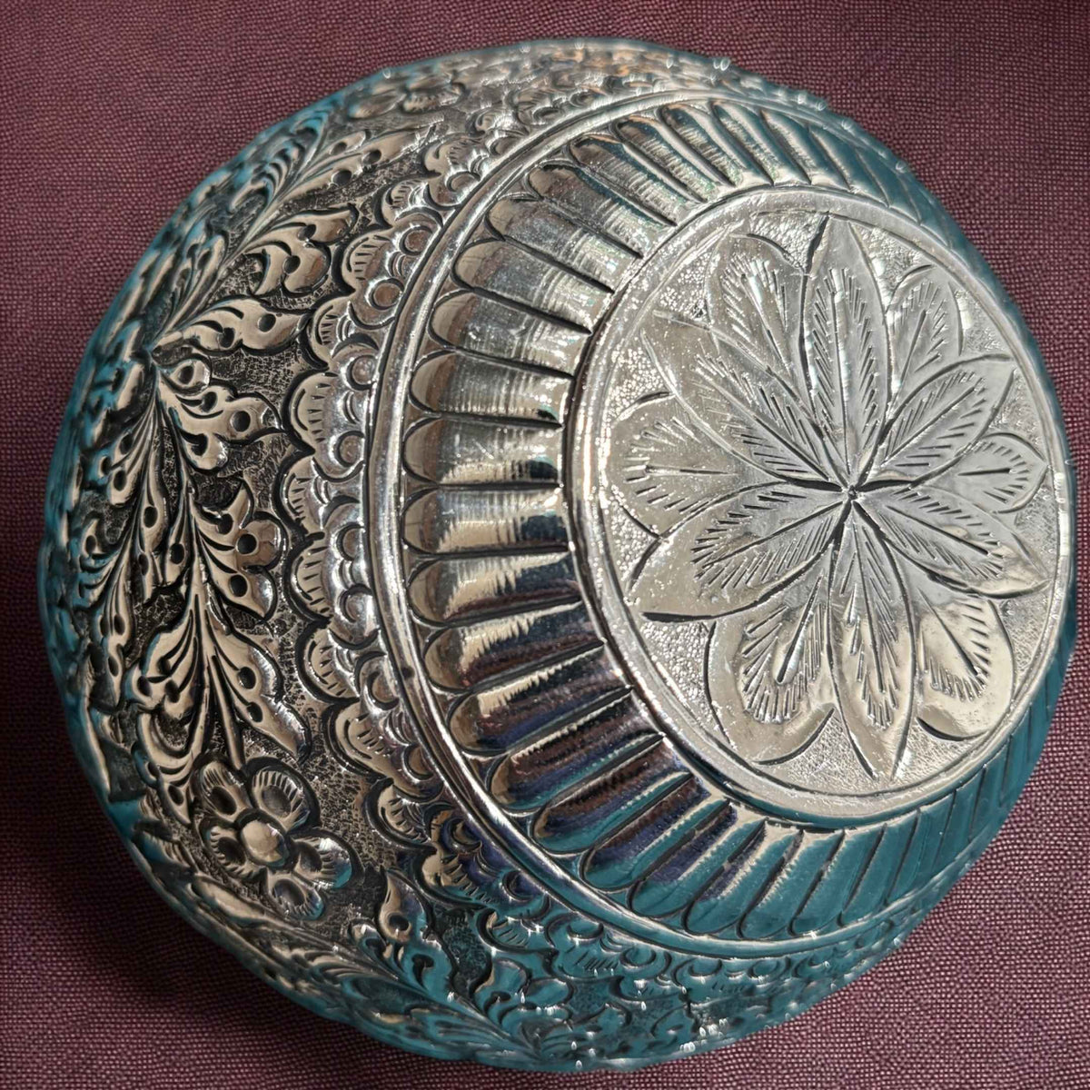 7.5-Inches Kalash Elephant Design | Antique Silver Lota