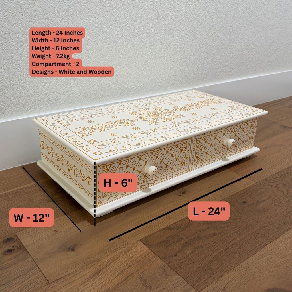 Pooja Bajot with Two Storage Drawers