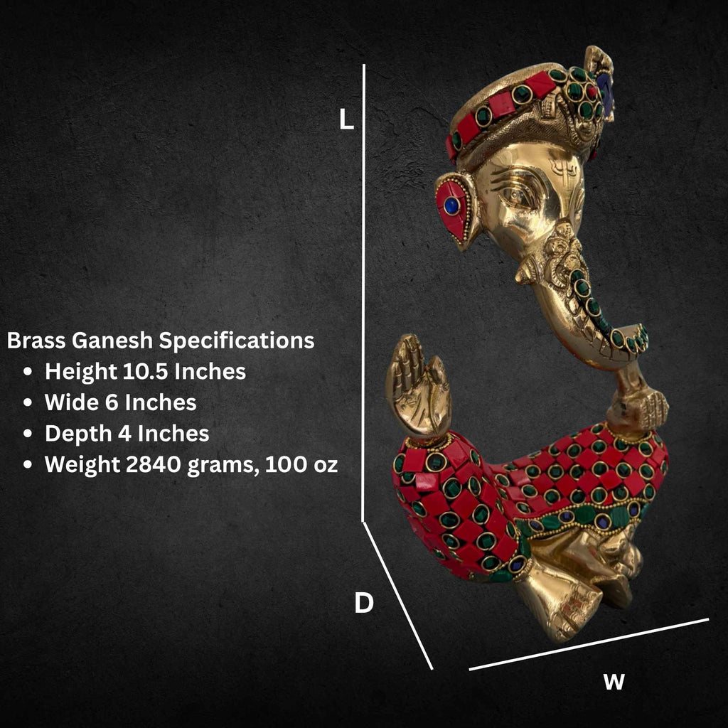 Brass Ganesha Statue – Large Handcrafted Ganesh Idol in 3 Designs