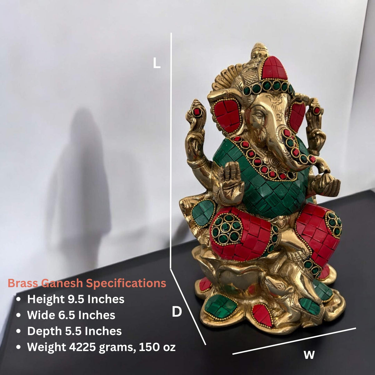 Brass Ganesha Statue – Large Handcrafted Ganesh Idol in 3 Designs