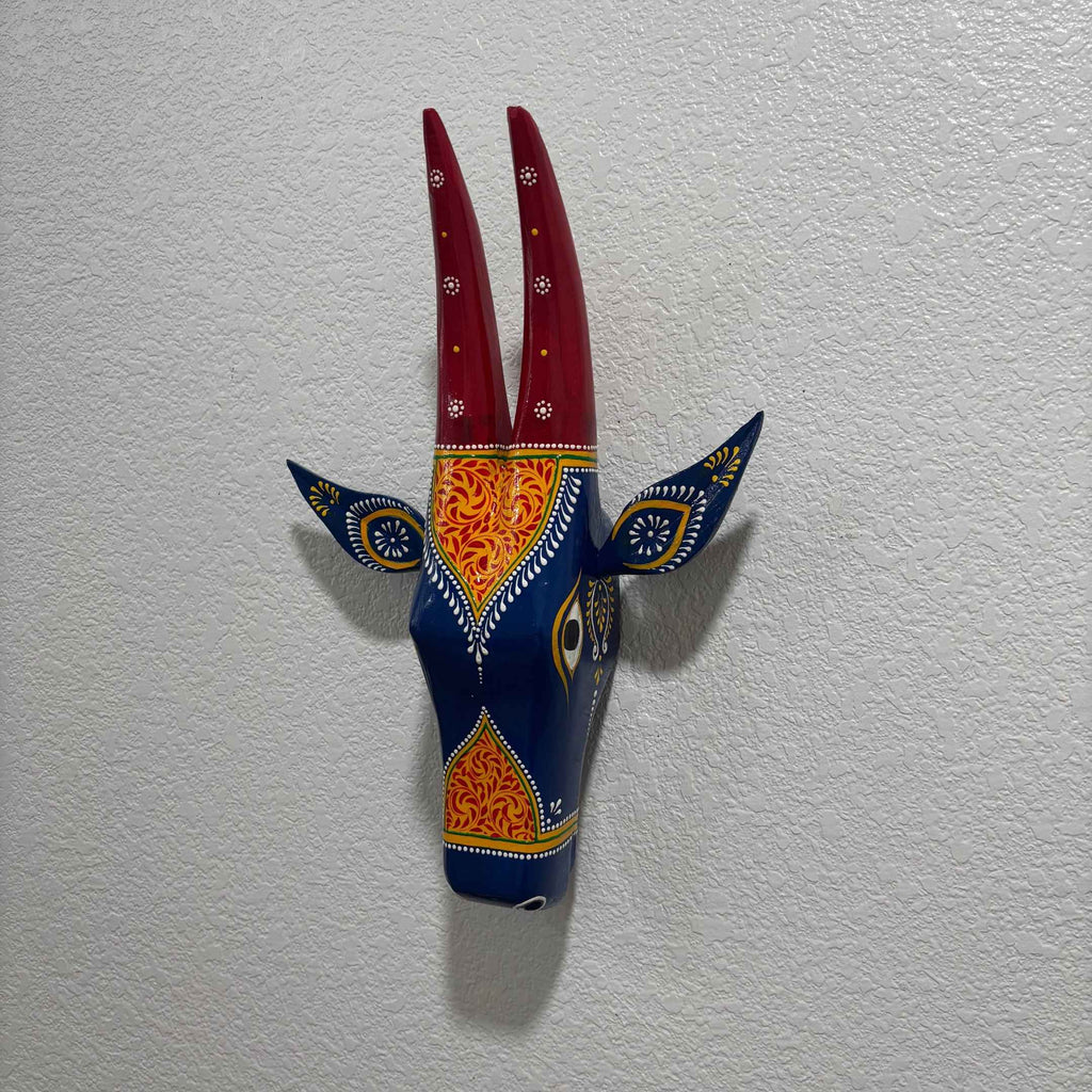 Nandi Cow Head Wall Art – 6 Deep Colours, Farmhouse Style