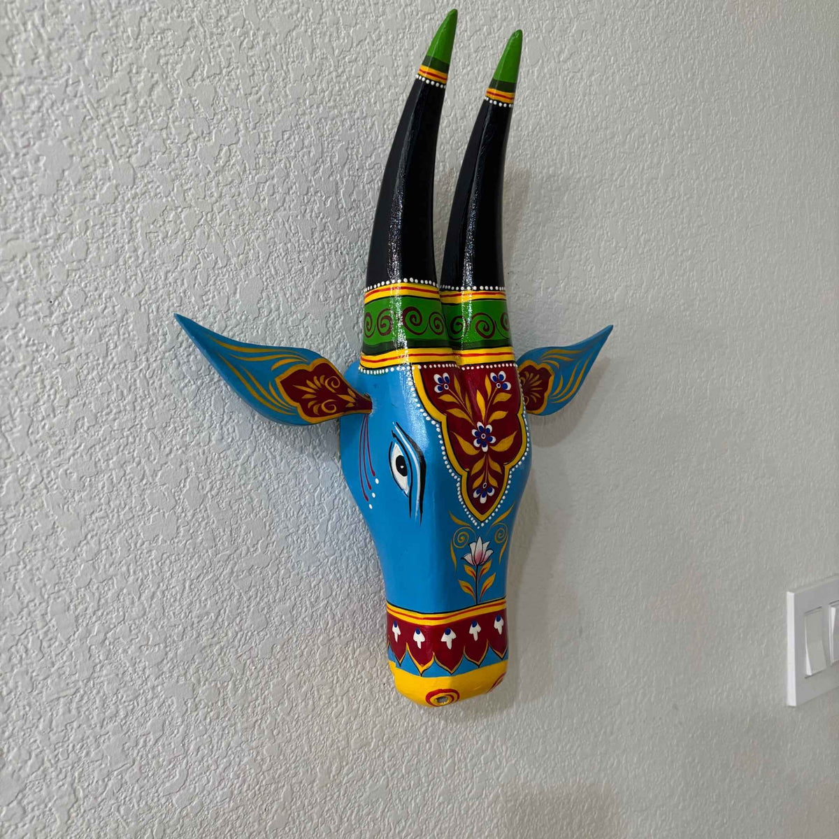 Nandi Cow Head Wall Art – 6 Deep Colours, Farmhouse Style
