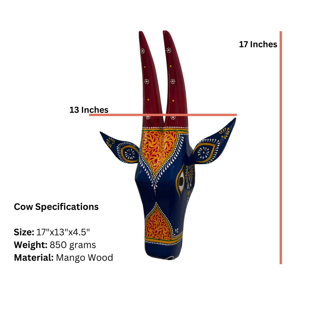 Nandi Cow Head Wall Art – 6 Deep Colours, Farmhouse Style