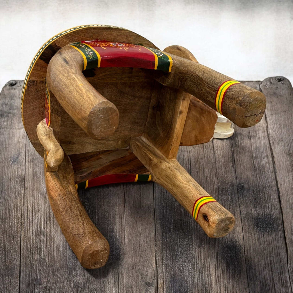 Elephant Stool Side Table - Natural Mango Wood, 3 Designs