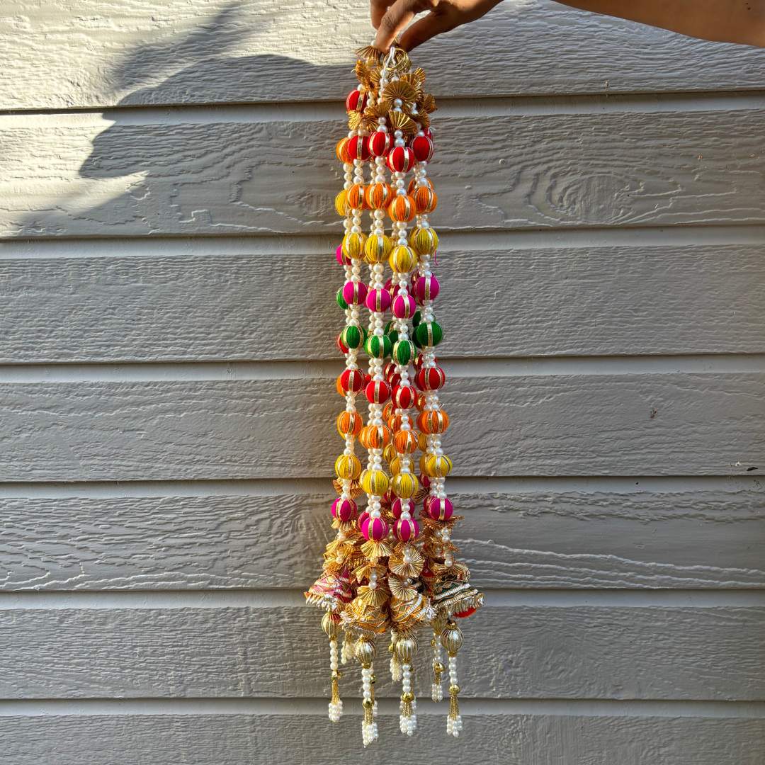 Woolen Bead and Pearl Gota Garland Set of 10 - 2FT or 5FT
