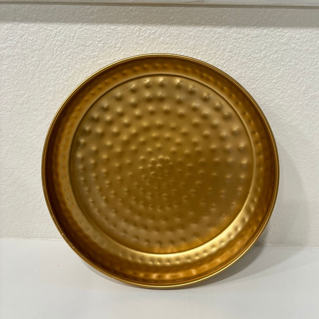 Hammered Gold Urli Bowl – Elegant Indian Pooja & Wedding Centerpiece