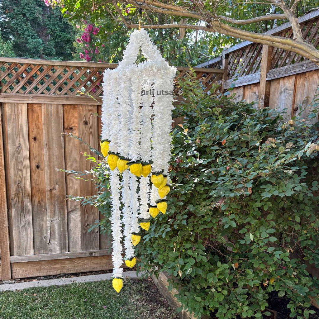 Jasmine Flower Chandelier Set of 3 - 4FT Hanging Floral Decor