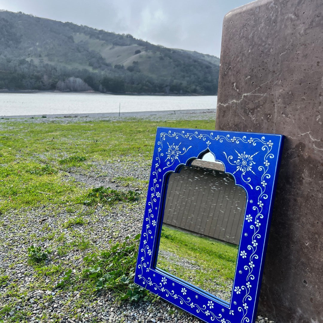 Large Jharokha Wall Mirror – 20x16 Inches, 7 Colours