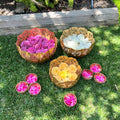 Lotus Motif Jumbo Urli Bowl Set – 13-Piece Wedding & Diwali Centerpiece