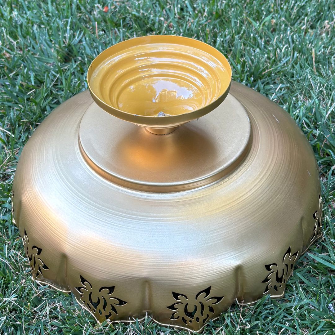 Cutout Lotus Urli Bowls – Set of 3 Sitting Urlis, Gold