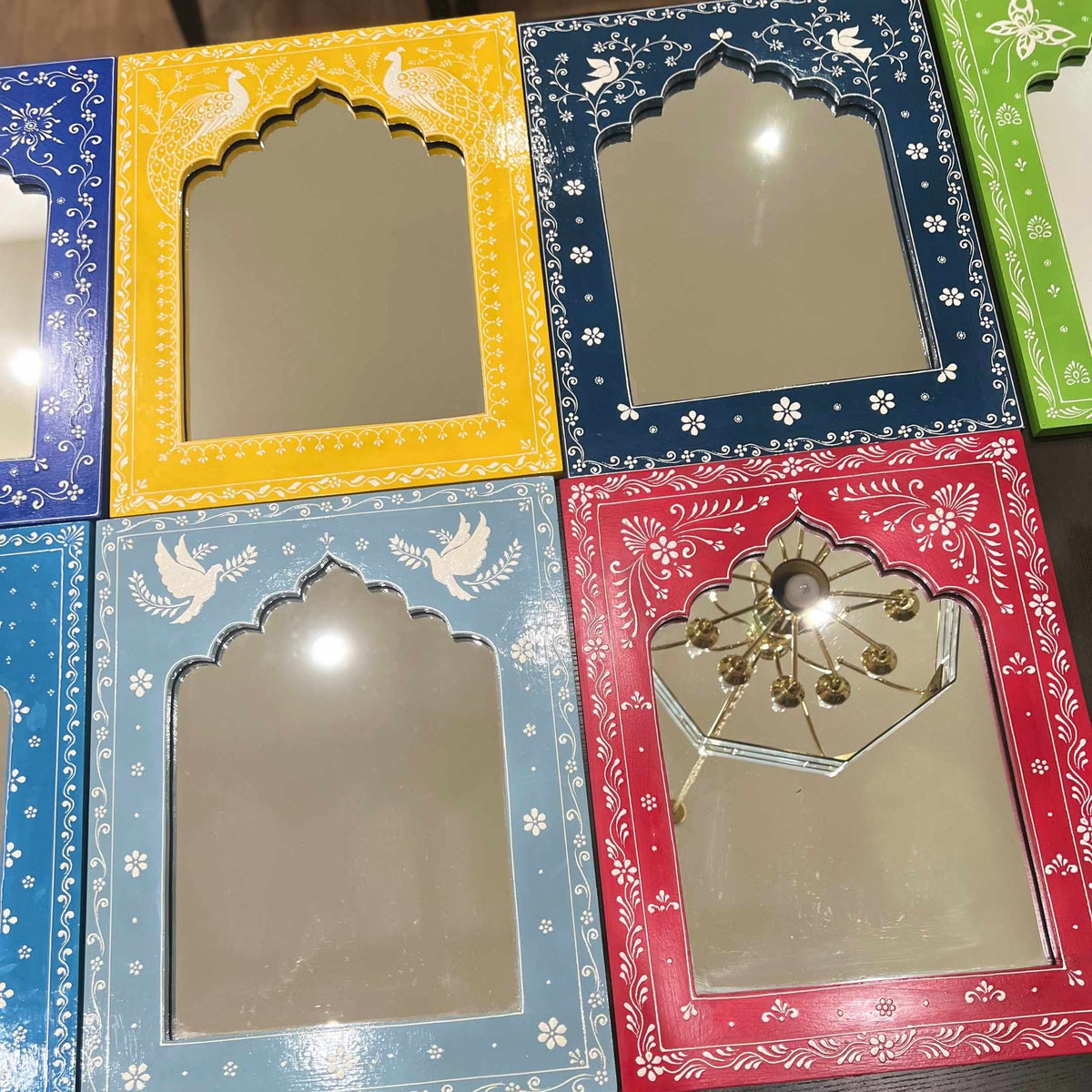 Large Jharokha Wall Mirror – 20x16 Inches, 7 Colours