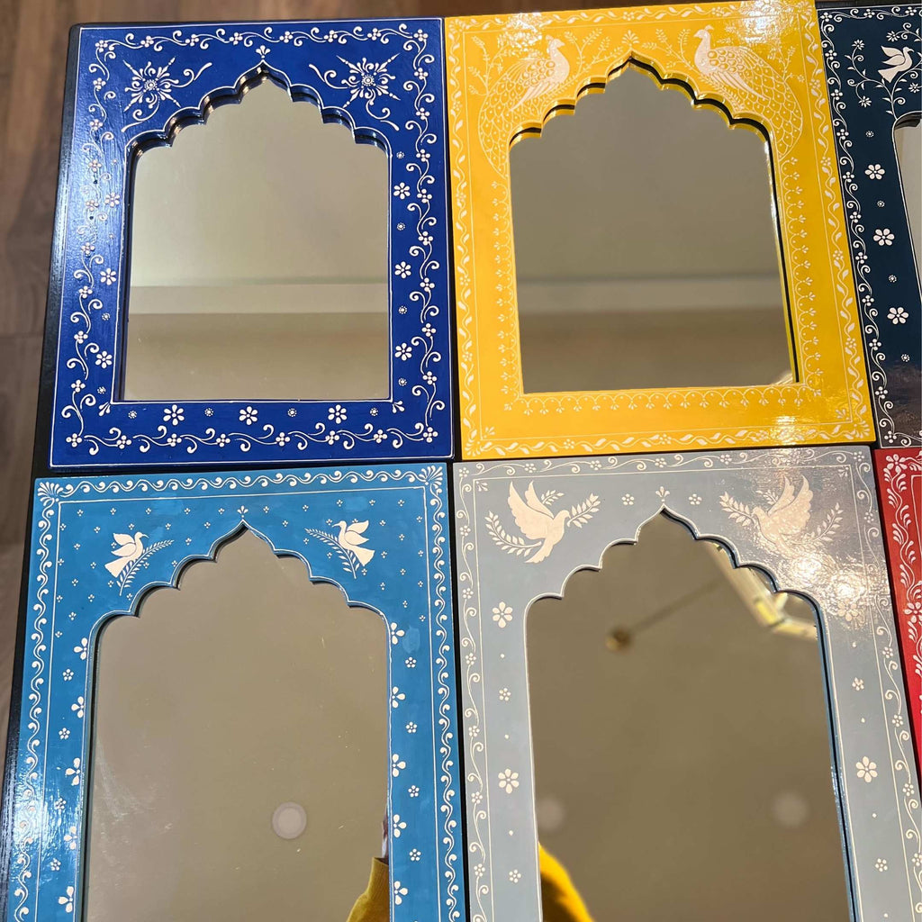 Large Jharokha Wall Mirror – 20x16 Inches, 7 Colours