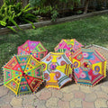 Bandhani Cotton Parasols - Decorative Umbrellas, Sets of 5-25