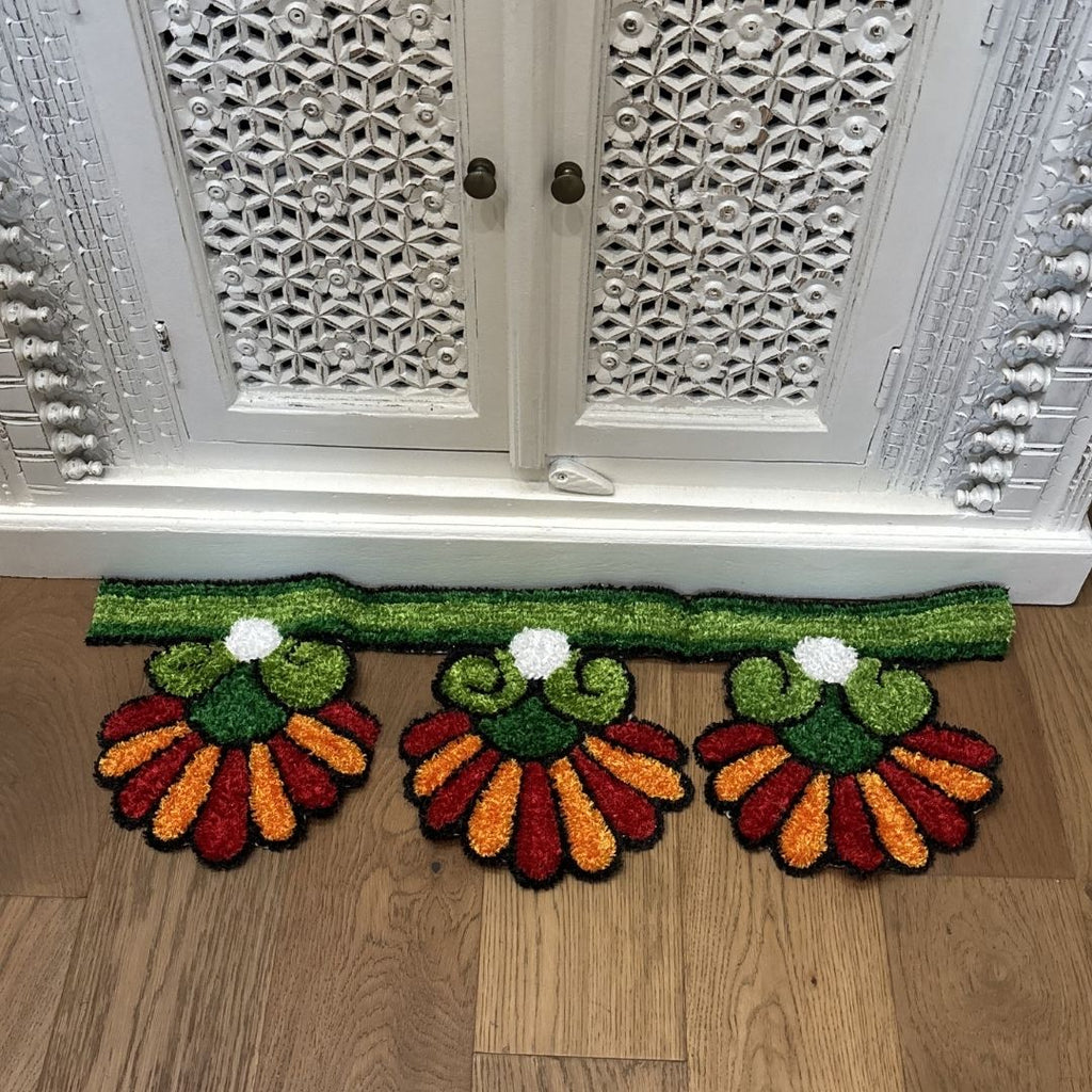 Border Rangoli Mat Set of 2 - 3FT Entryway Diwali Decor