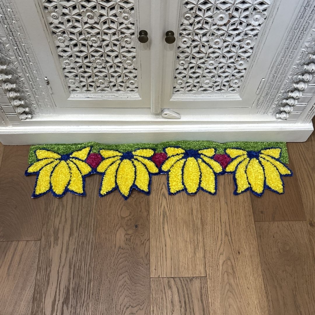 Border Rangoli Mat Set of 2 - 3FT Entryway Diwali Decor