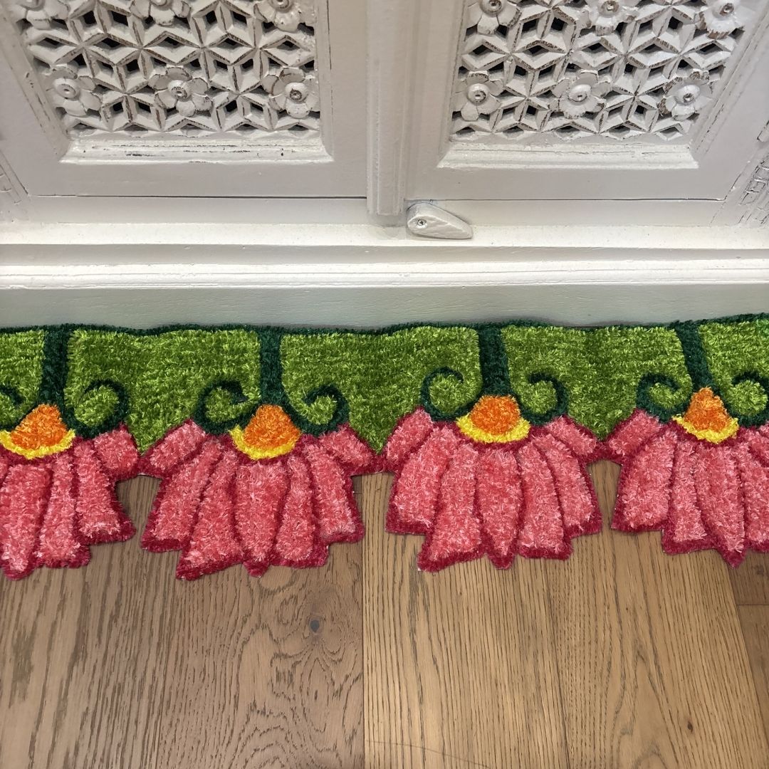 Border Rangoli Mat Set of 2 - 3FT Entryway Diwali Decor