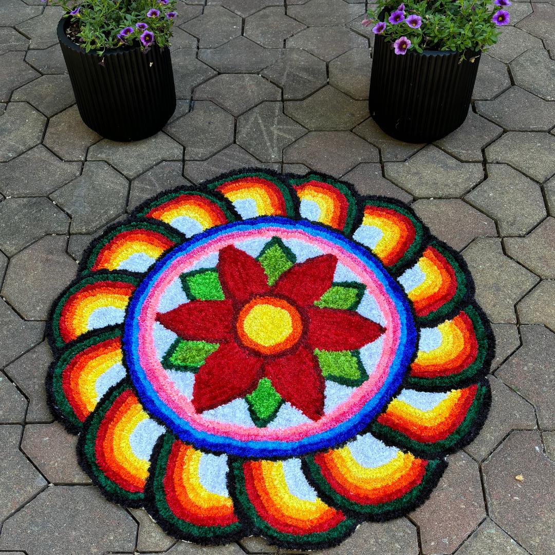 Rangoli Mat - Reusable Diwali Floor Decor, 3FT or 4FT