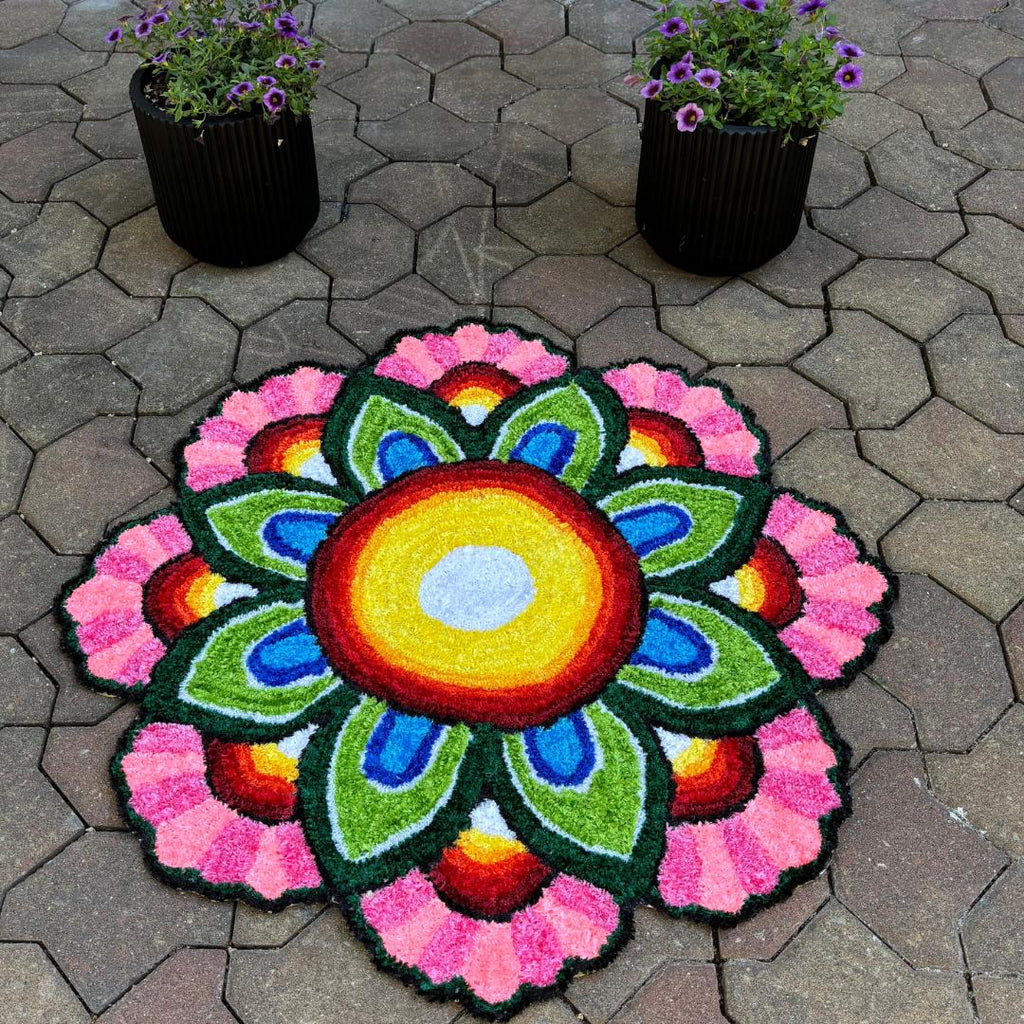 Rangoli Mat - Reusable Diwali Floor Decor, 3FT or 4FT