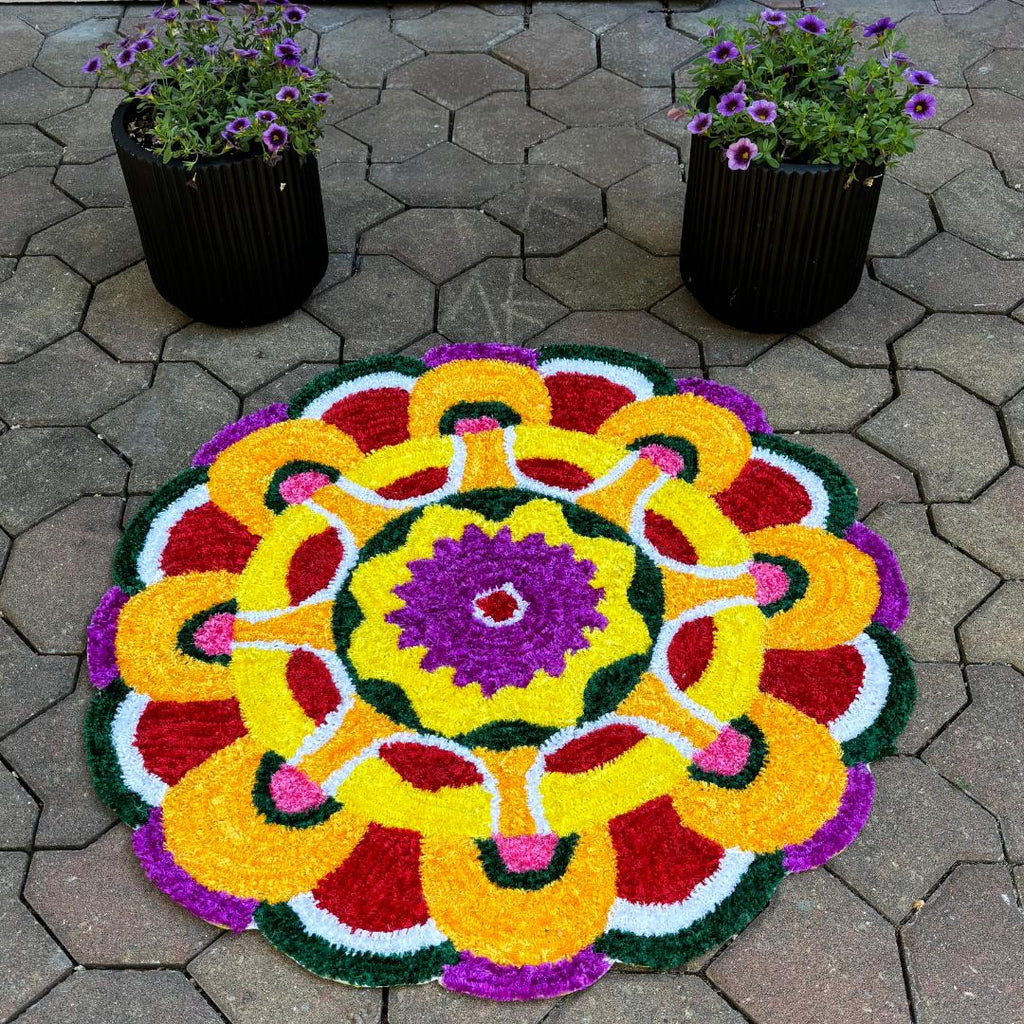 Rangoli Mat - Reusable Diwali Floor Decor, 3FT or 4FT