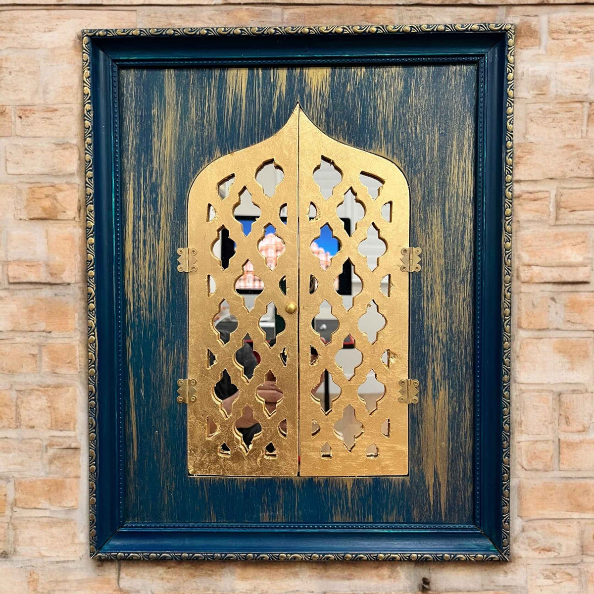 Thunderstorm Blue Ridge Jharokha Wall Art – Opening Doors, 20x16