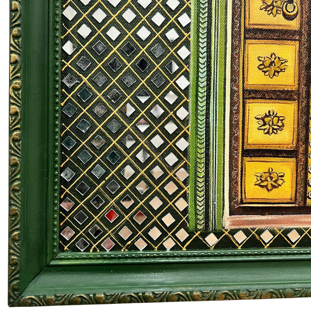 Emerald Yosemite Jharokha Wall Art – Signed Original, 20x16