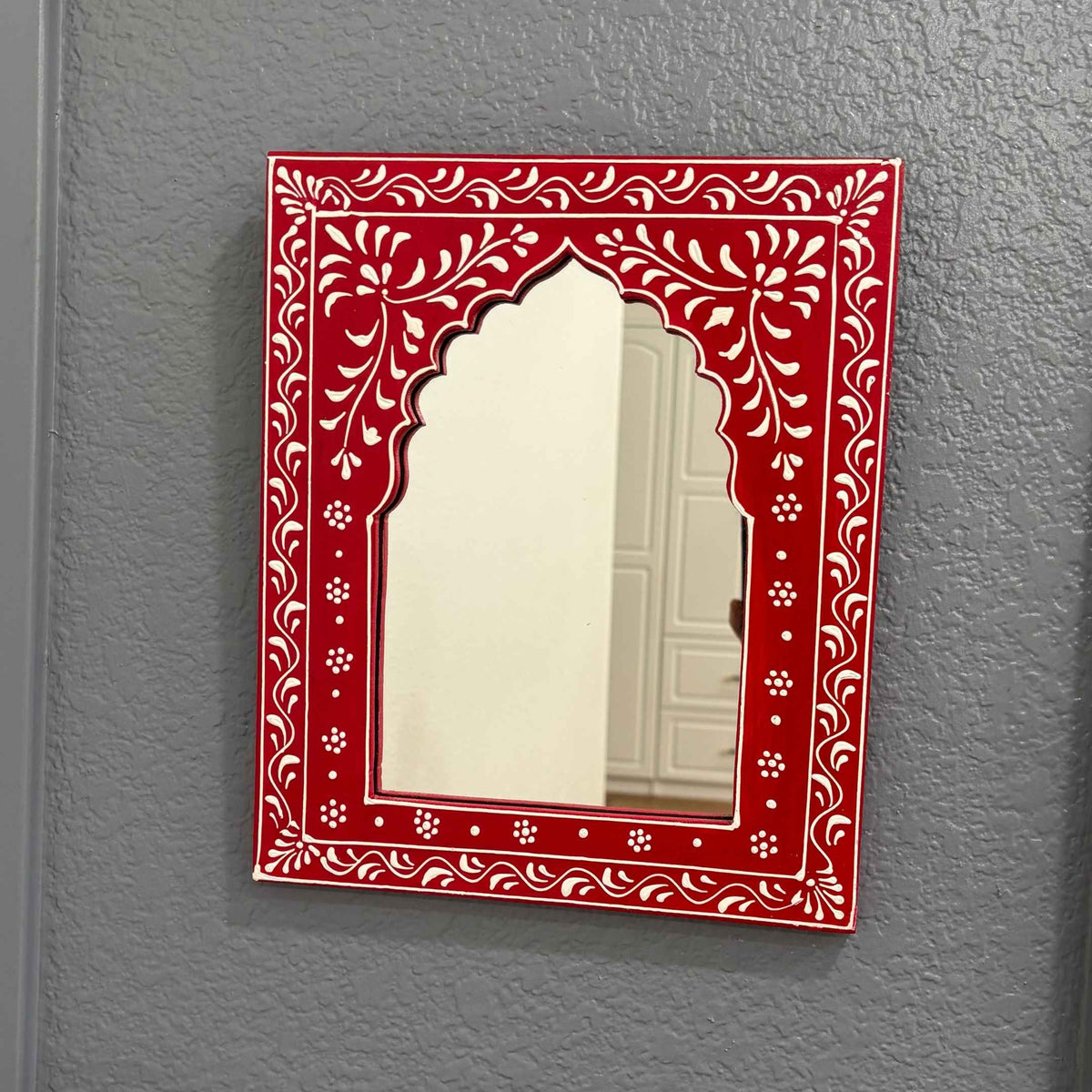 Jharokha Wall Mirror 12x10 – 5 Hand-Painted Colours