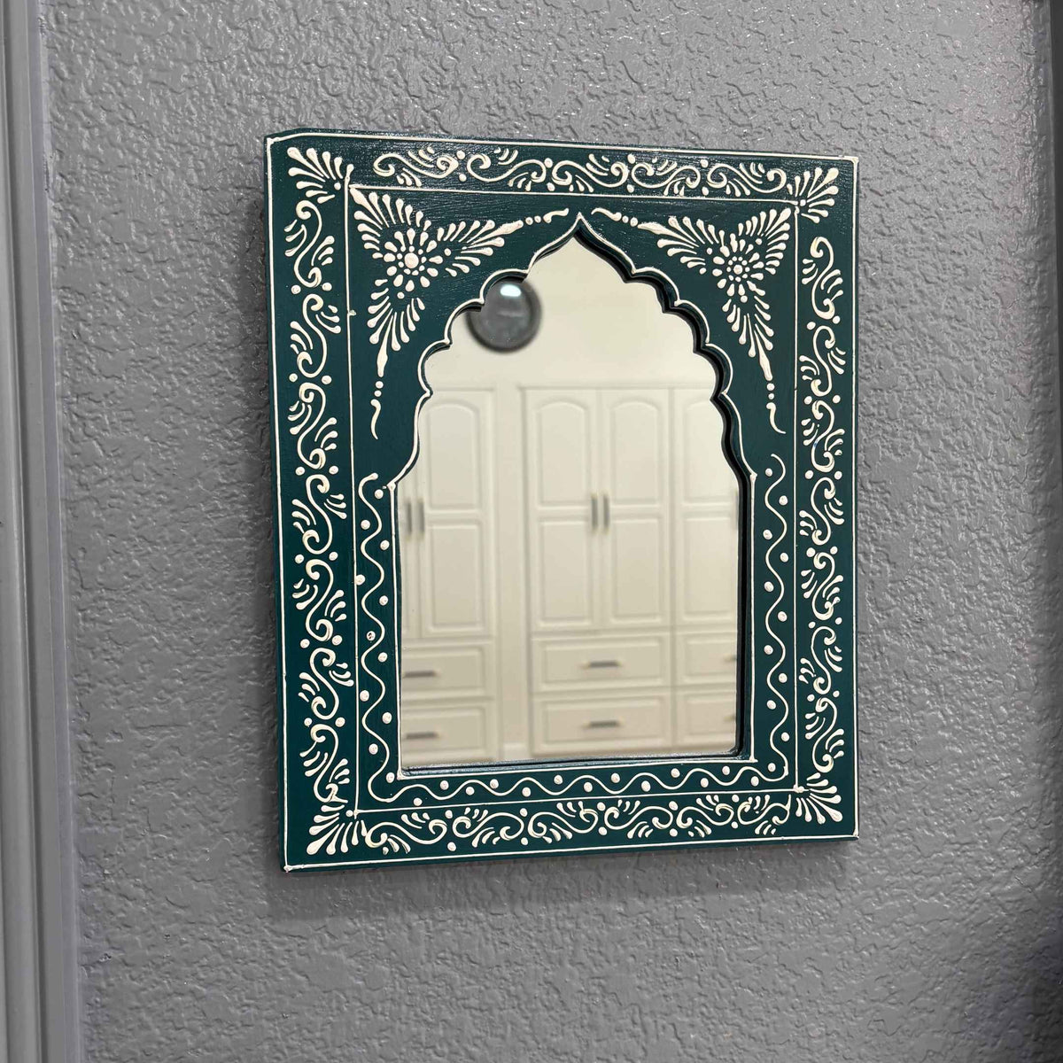 Jharokha Wall Mirror 12x10 – 5 Hand-Painted Colours