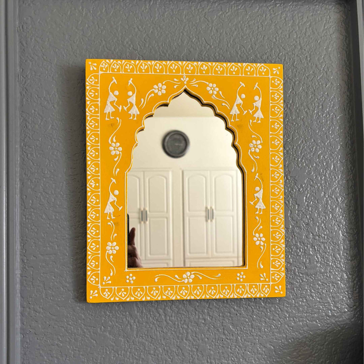 Jharokha Wall Mirror 12x10 – 5 Hand-Painted Colours