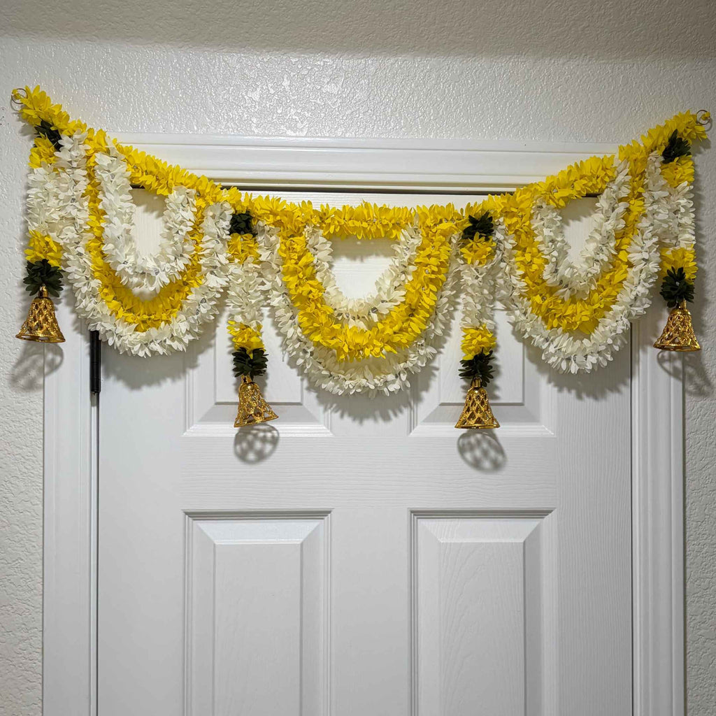 3FT Toran Bandhanwar with 5 Designs - Marigold and Pearl