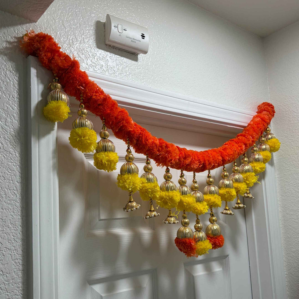 3FT Toran Bandhanwar with 5 Designs - Marigold and Pearl