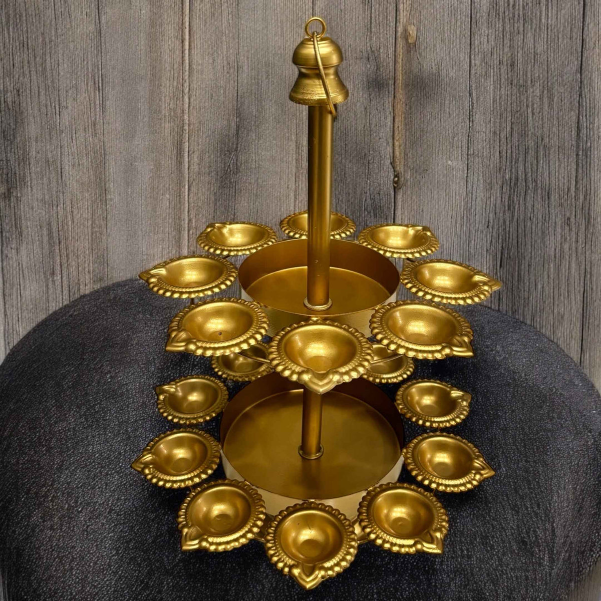 Two Layer Diya Urli - 18 Candle Holders