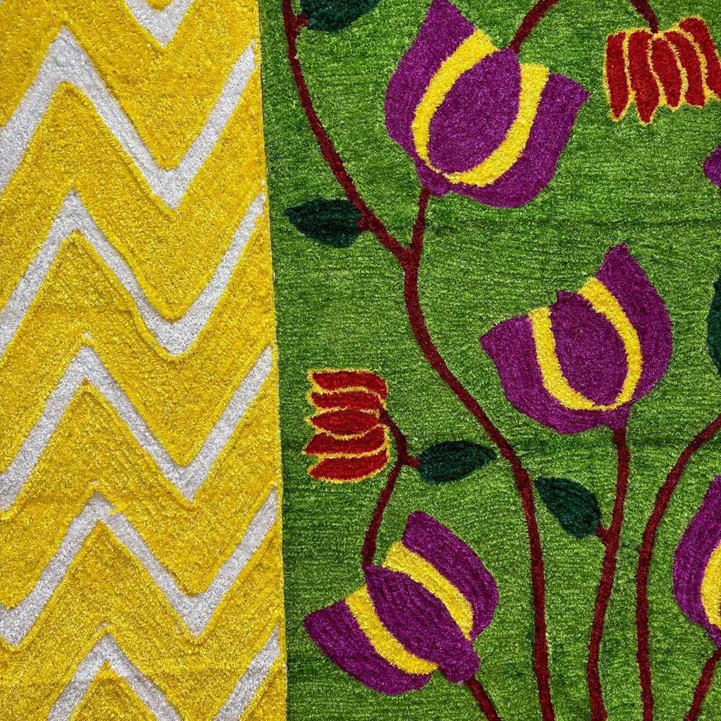 Wool Lotus Backdrop - 3-Panel Wedding & Pooja Backdrop, 5 Designs
