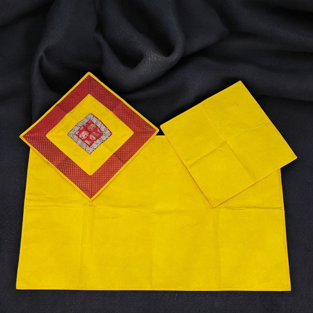 Banarasi Brocade Pooja Aasan Set - 54x36 Runner & Two Mats