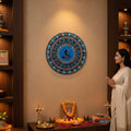 24-Inch Adiyogi Shiva Wall Art - Hand-Painted Meditation Decor
