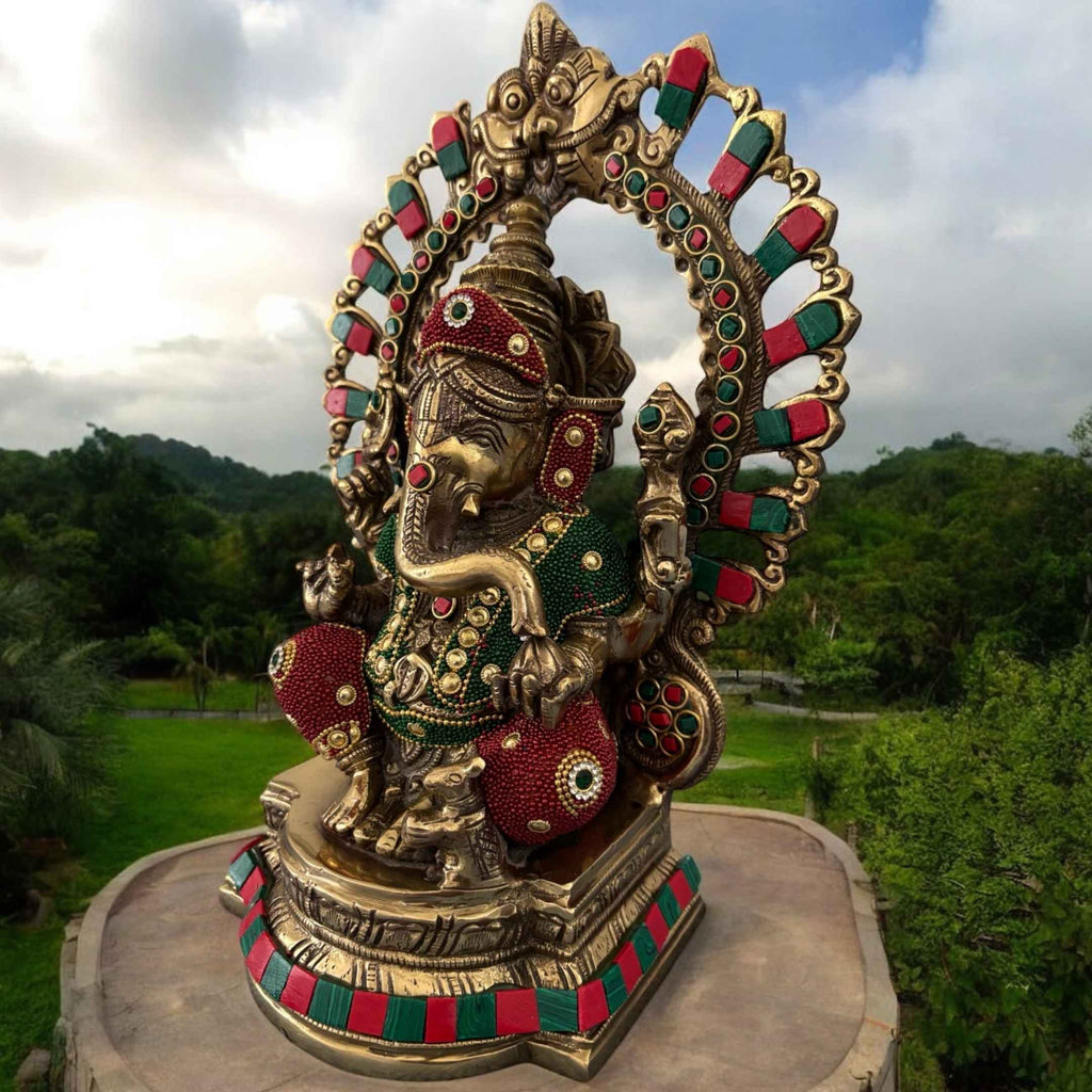 Brass Ganesha Statue – Large Handcrafted Ganesh Idol in 3 Designs